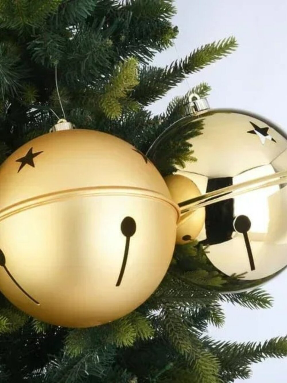 2-Count Gold Jumbo Bell Ornaments by Holiday Time